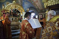 В день памяти святителя Игнатия (Брянчанинова) в Толгском монастыре, где пребывают мощи святого, была совершена Литургия
